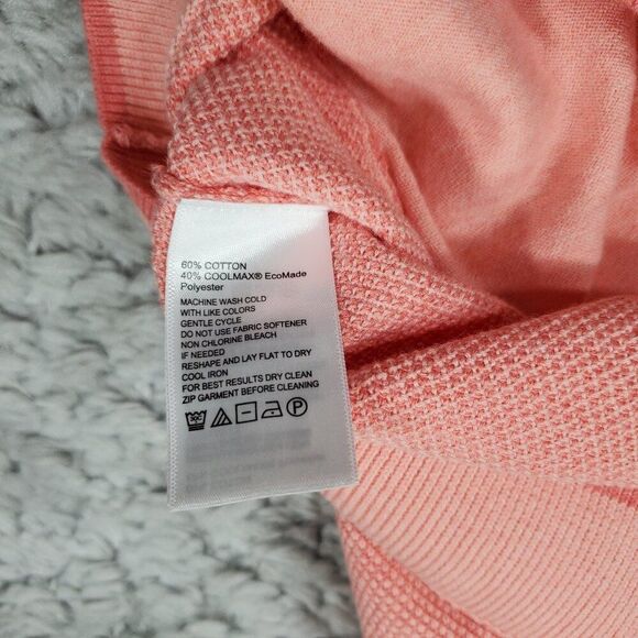 Tommy Bahama Coolside Island Zone Full Zip Sweater Vest Golf Peach Pink Size XL - Picture 6 of 8